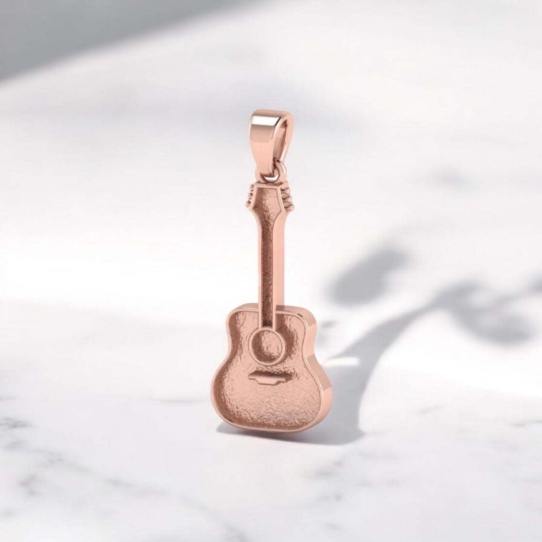 Guitar Sterling Silver Necklace