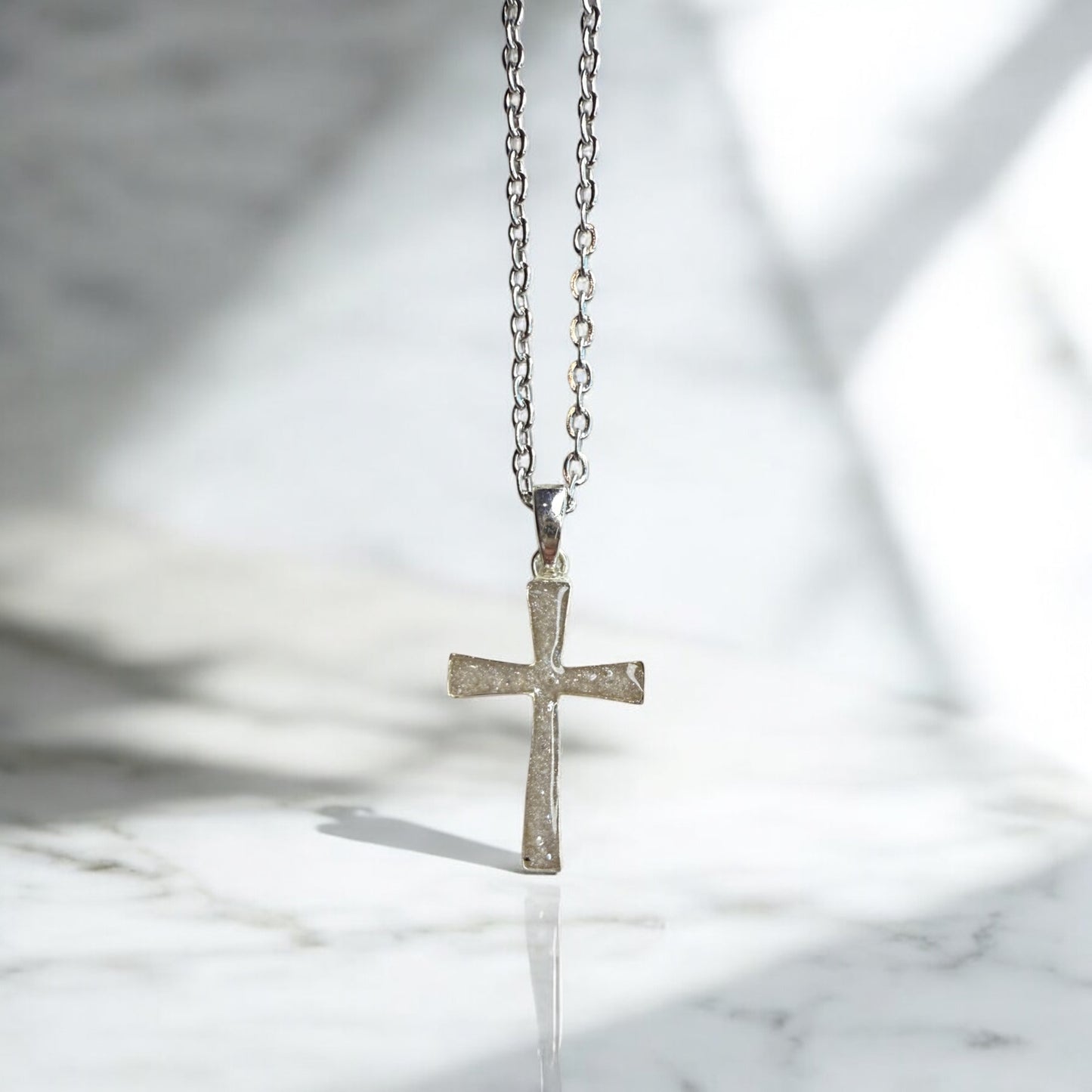 Small Cross Sterling Silver Necklace