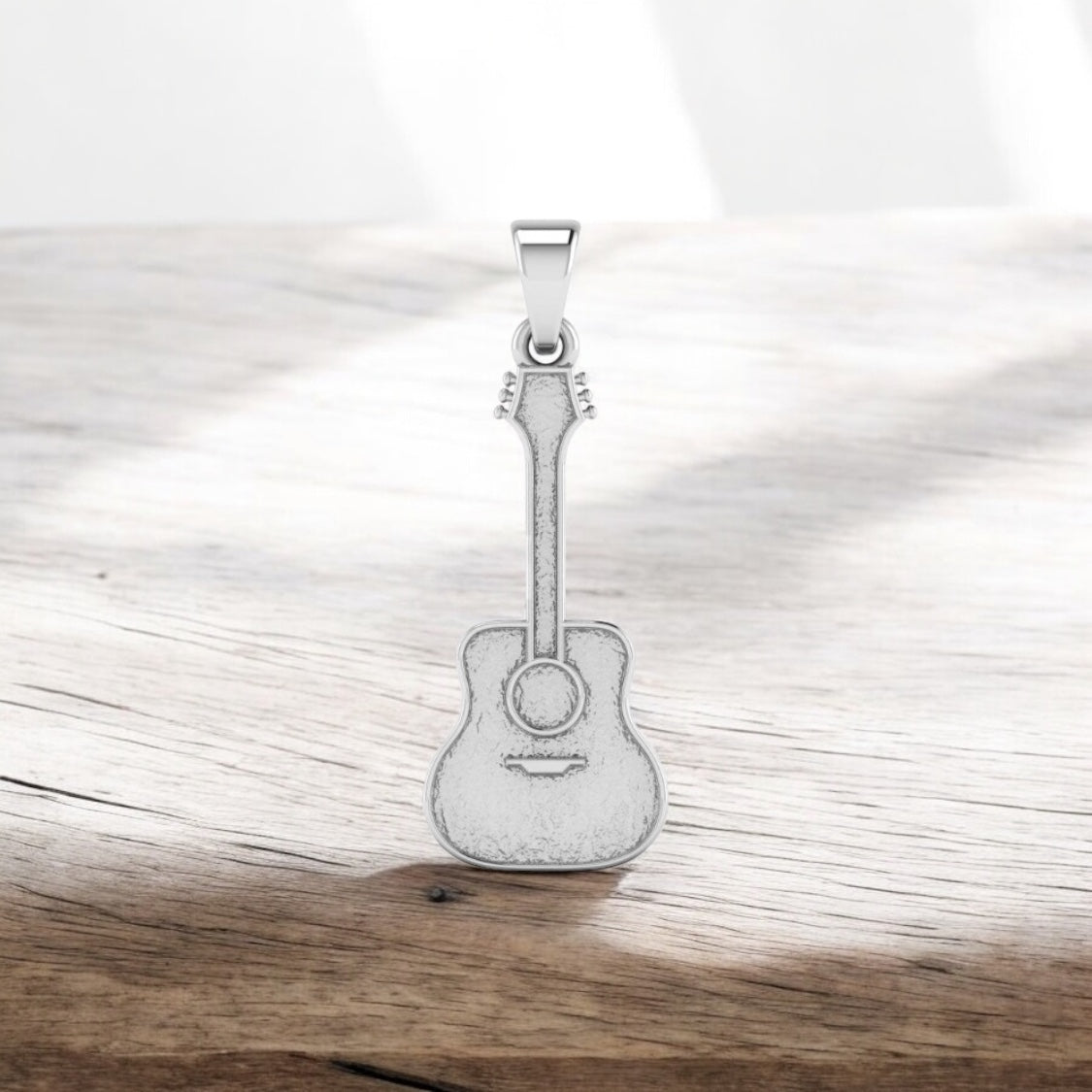 Guitar Sterling Silver Necklace
