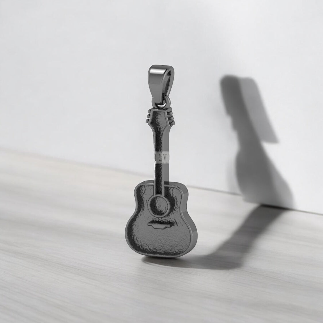 Guitar Sterling Silver Necklace