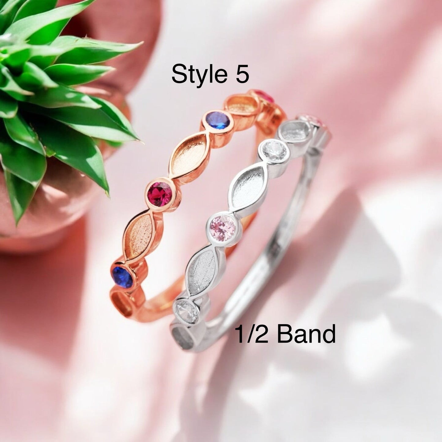 Raine Sterling Silver Ring (Multiple Birthstones)