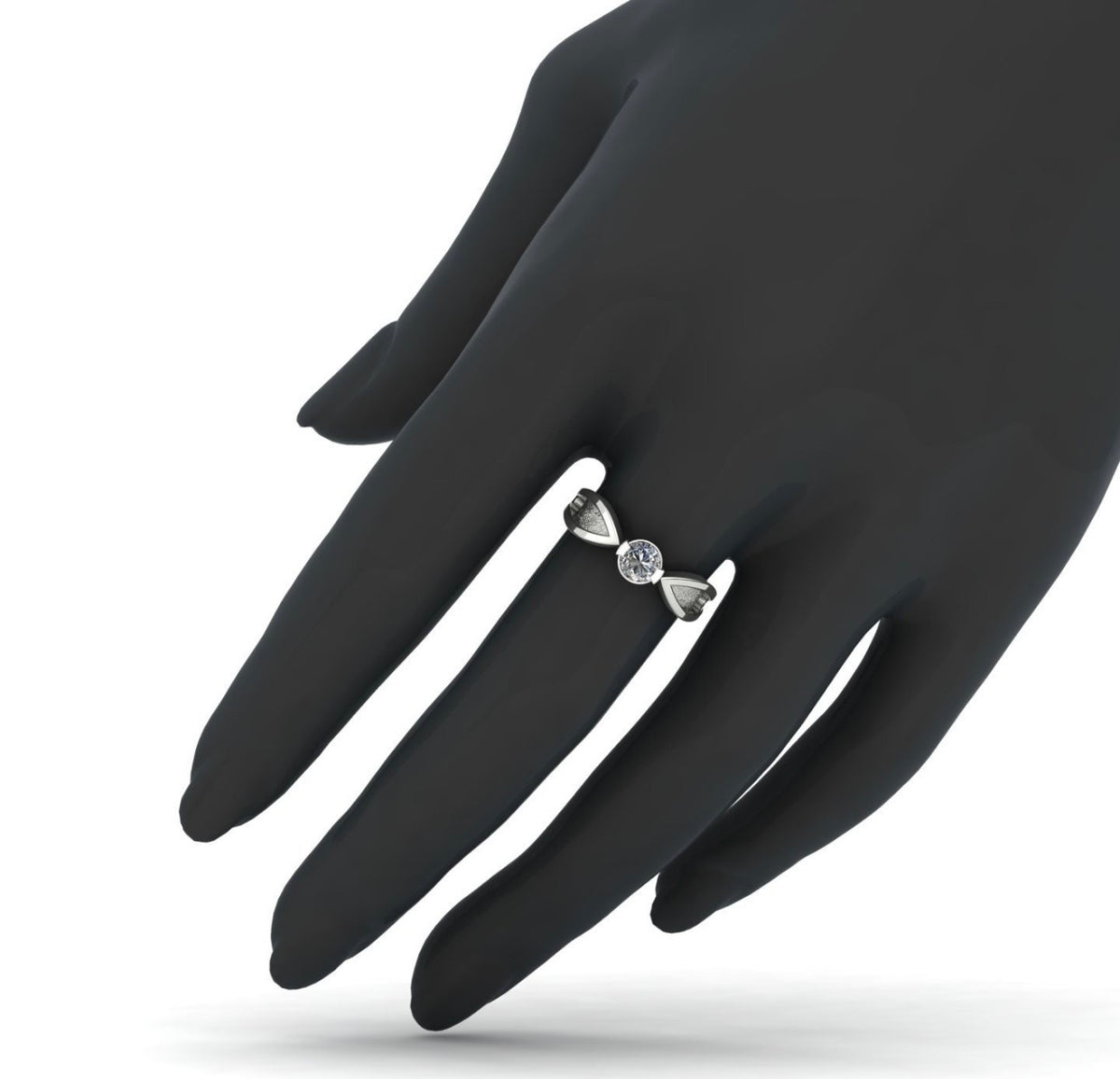 Accent Stone 2 Sterling Silver Ring