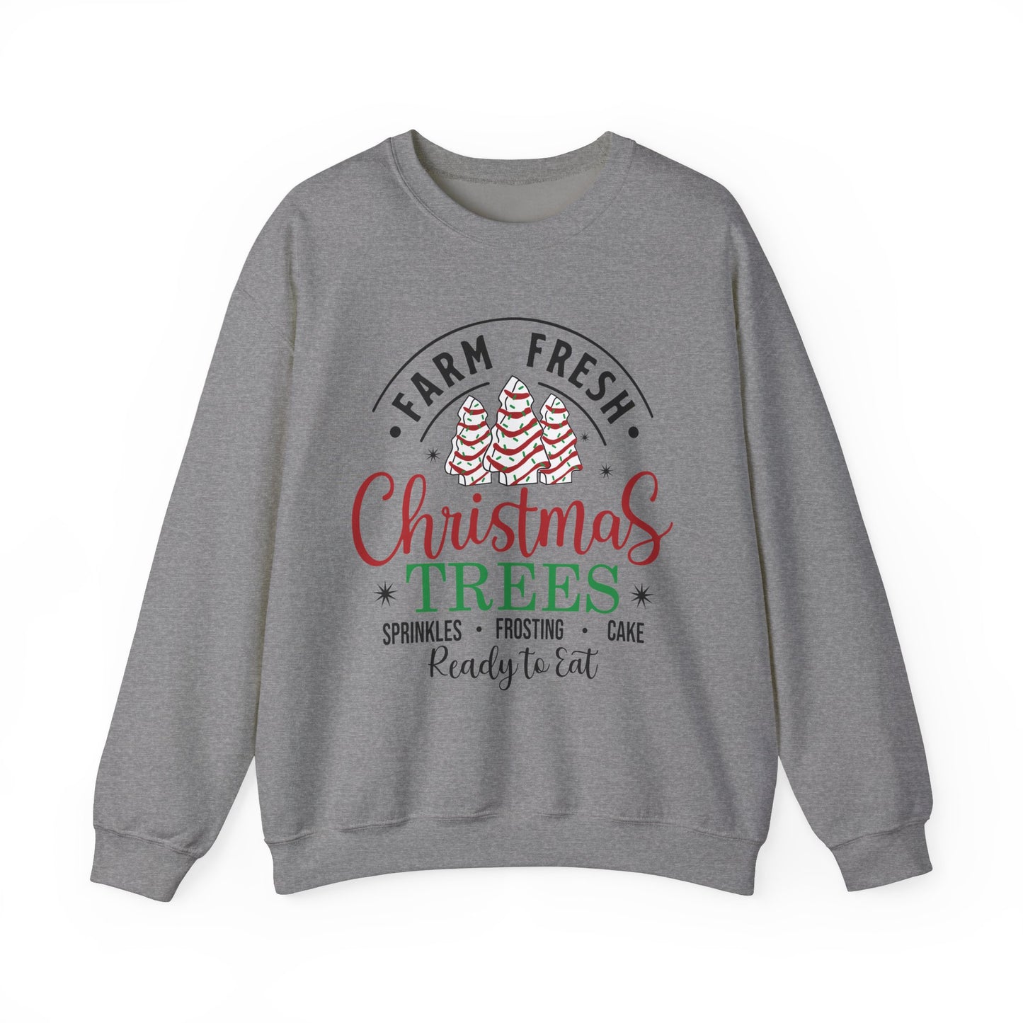 Christmas Tree Farm Heavy Blend™ Crewneck Sweatshirt Front and Back