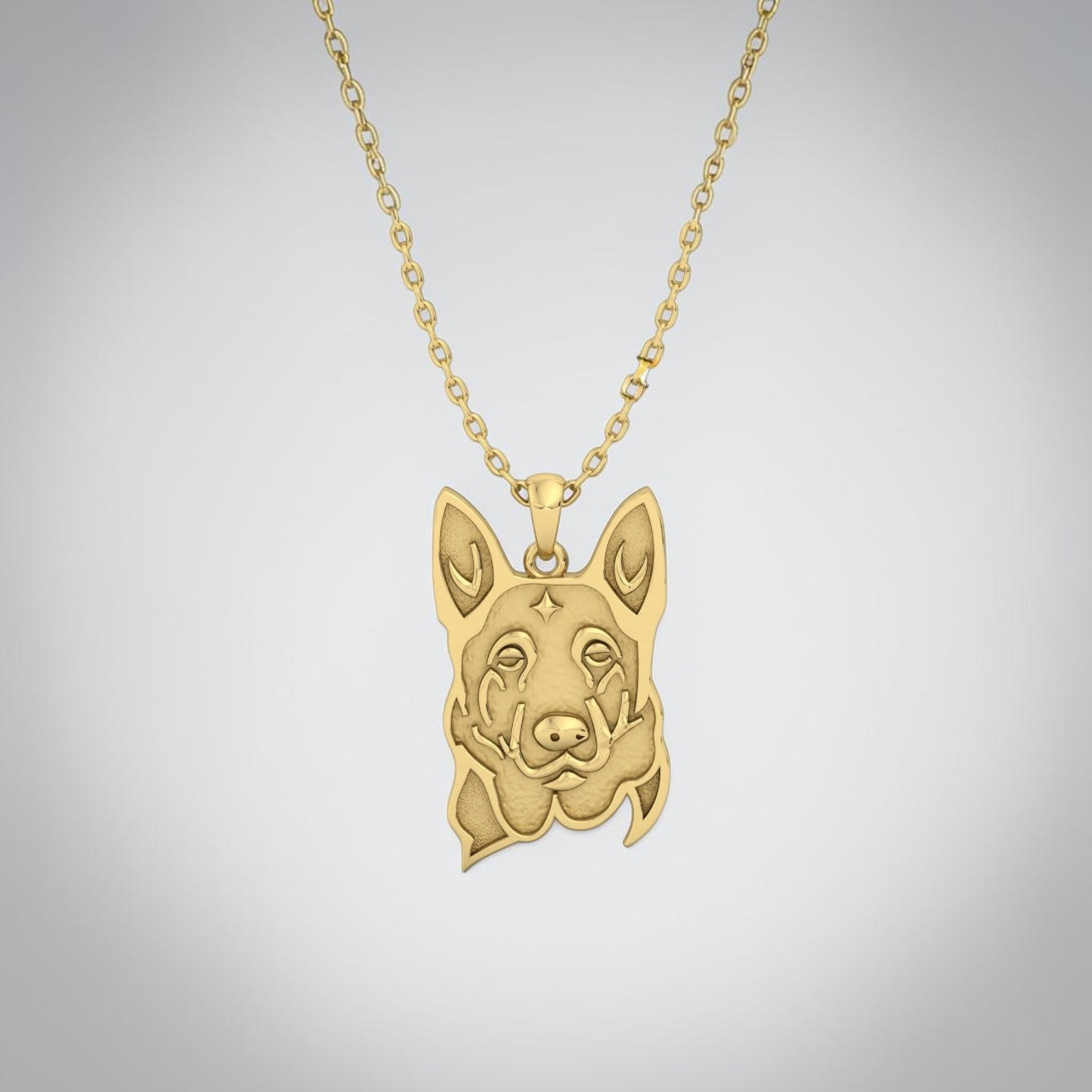 Pet German Shepherd Sterling Silver Necklace