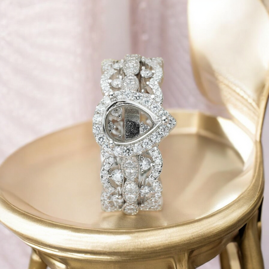 Aria+ Double Accent Band Sterling Silver Ring