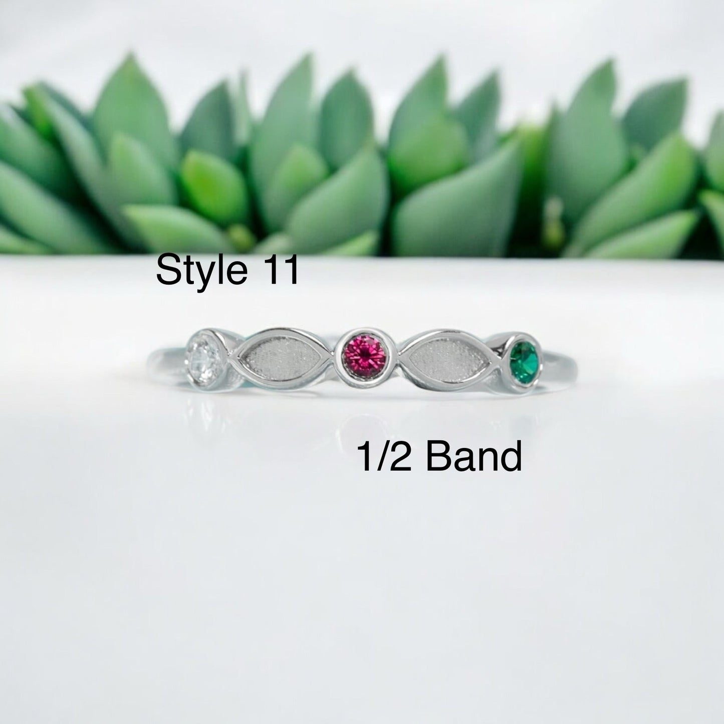 Raine Sterling Silver Ring (Multiple Birthstones)