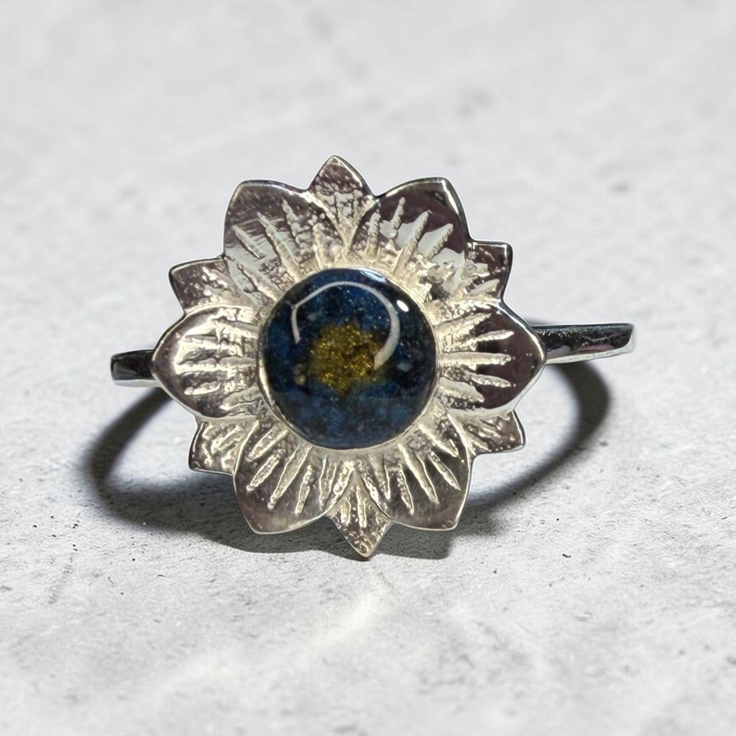 Sunflower Sterling Silver Ring