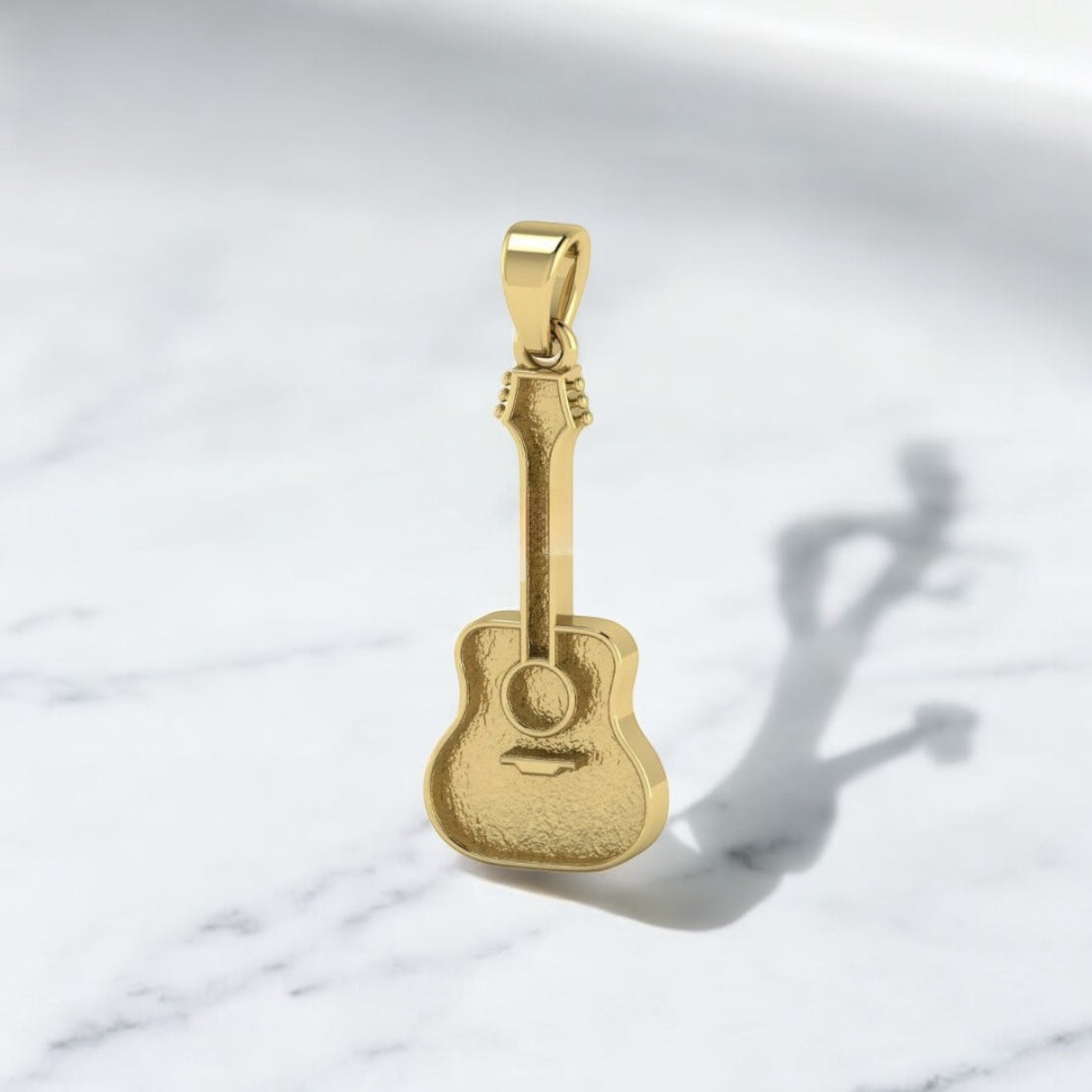 Guitar Sterling Silver Necklace