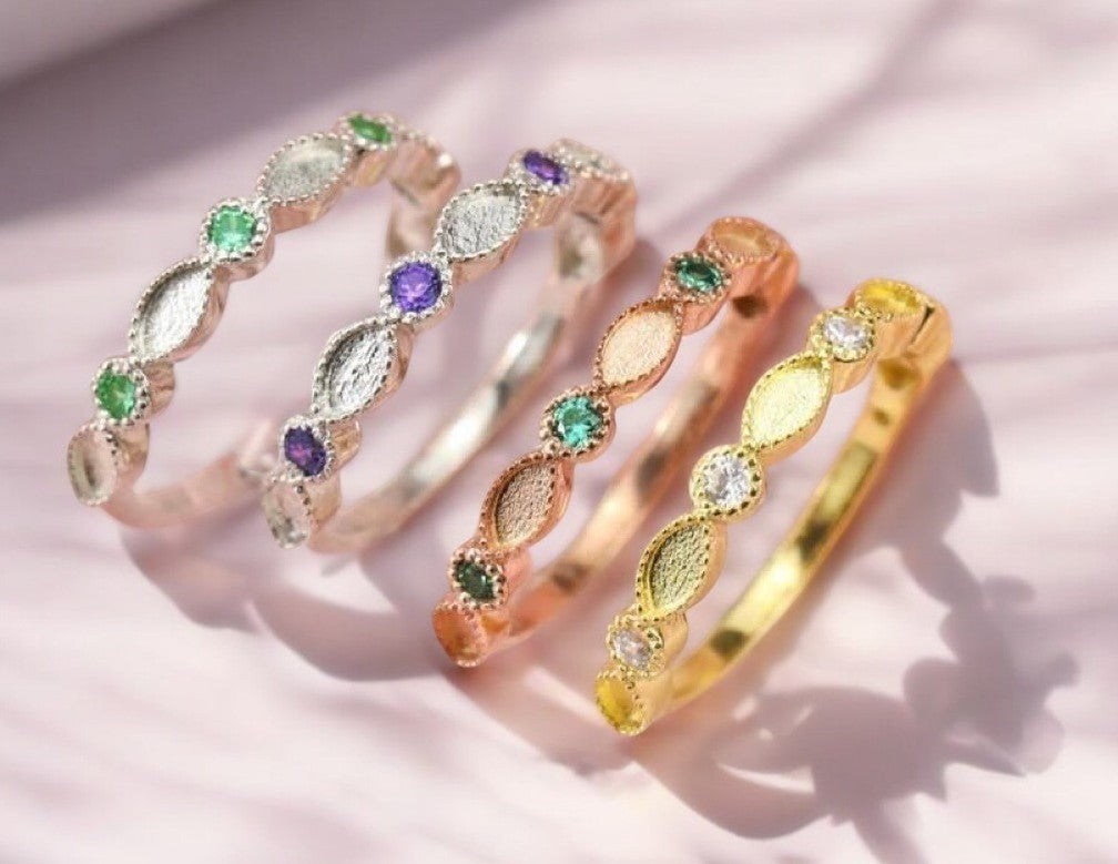 Bella Sterling Silver Ring 1/2 Band