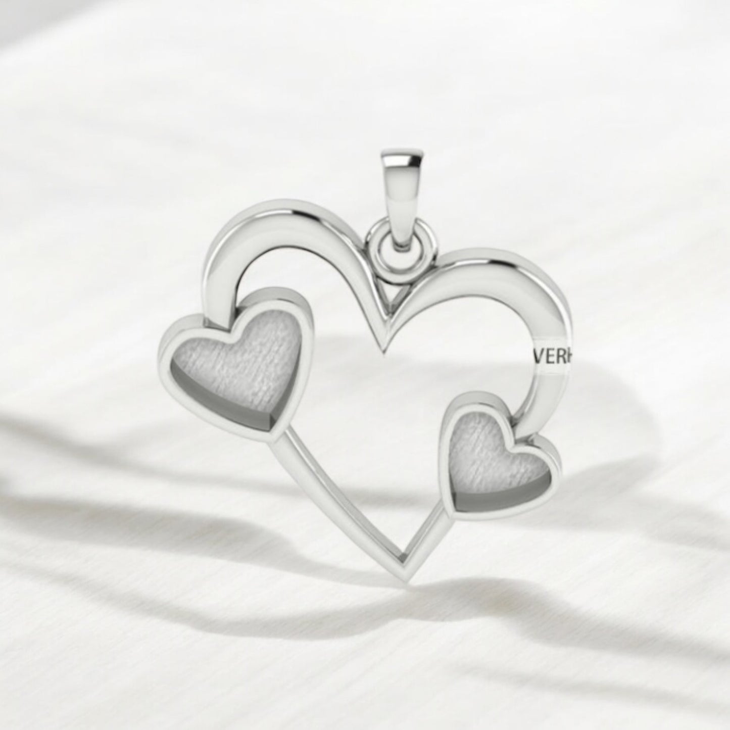 Gia Double Heart Sterling Silver Necklace