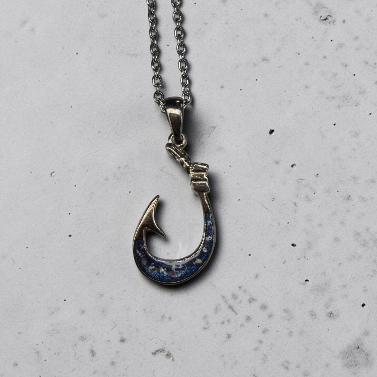 Fish Hook Sterling Silver Necklace