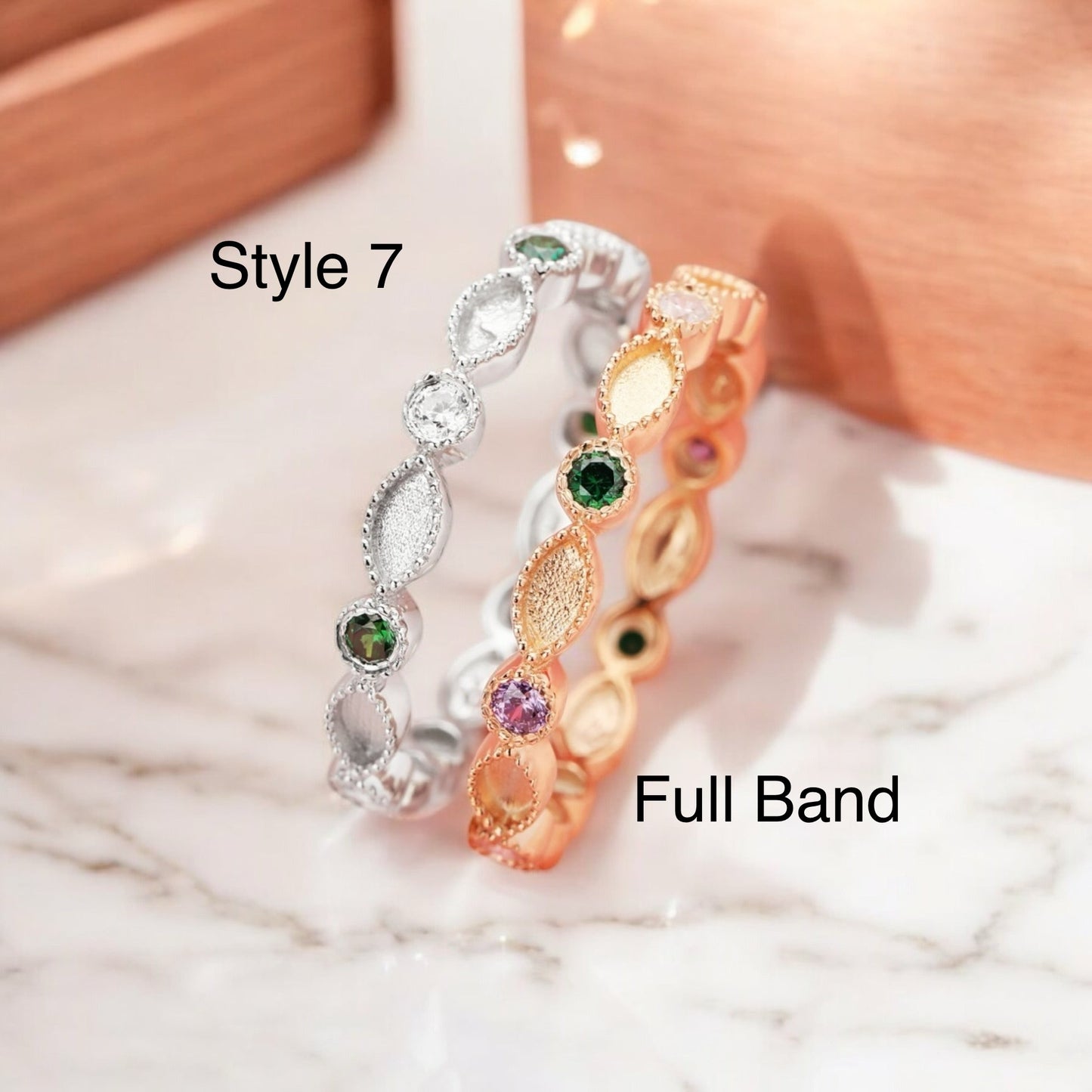 Raine Sterling Silver Ring (Multiple Birthstones)