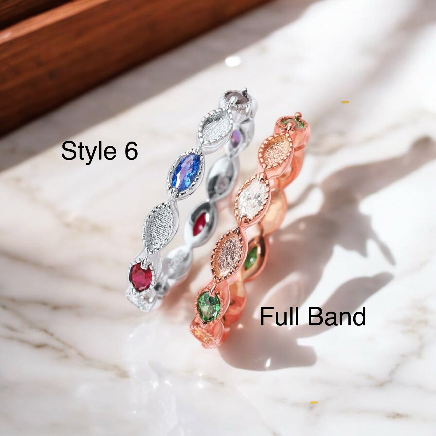 Raine Sterling Silver Ring (Multiple Birthstones)