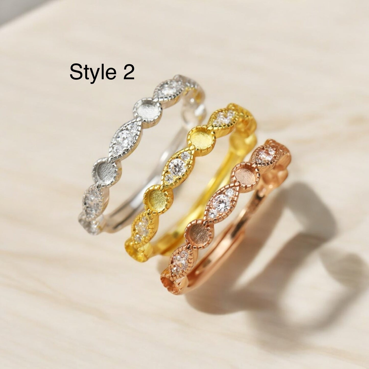 Bella Sterling Silver Ring 1/2 Band
