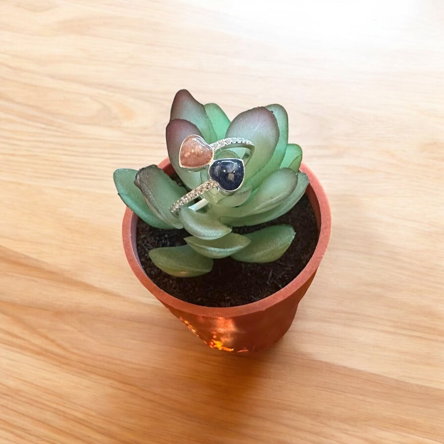 Harmony Double Heart Sterling Silver Ring