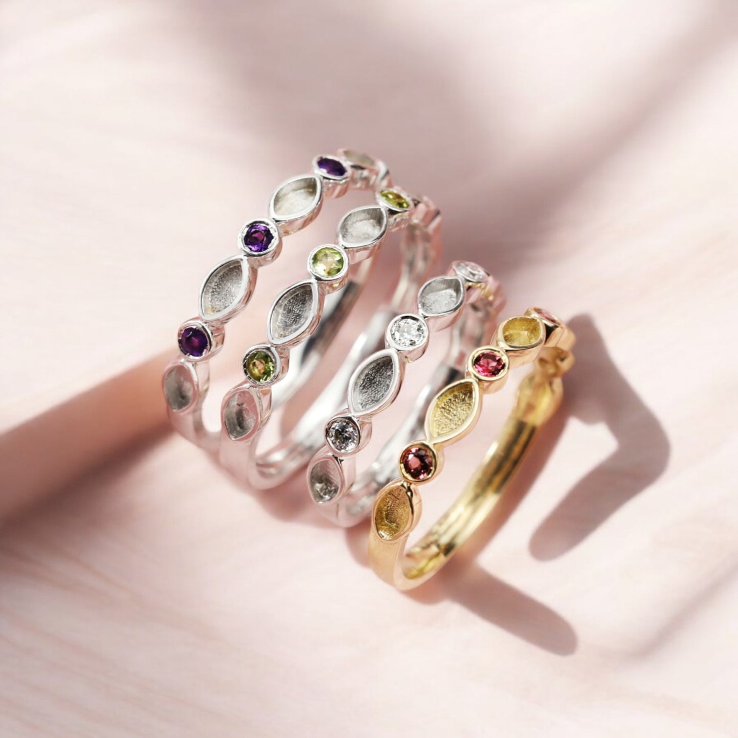 Agusta 14K Gold Ring (1 Birthstone)