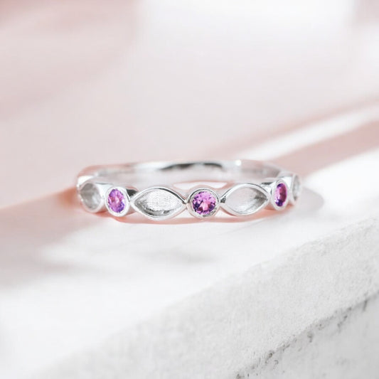 Agusta 14K Gold Ring (2 Birthstones)