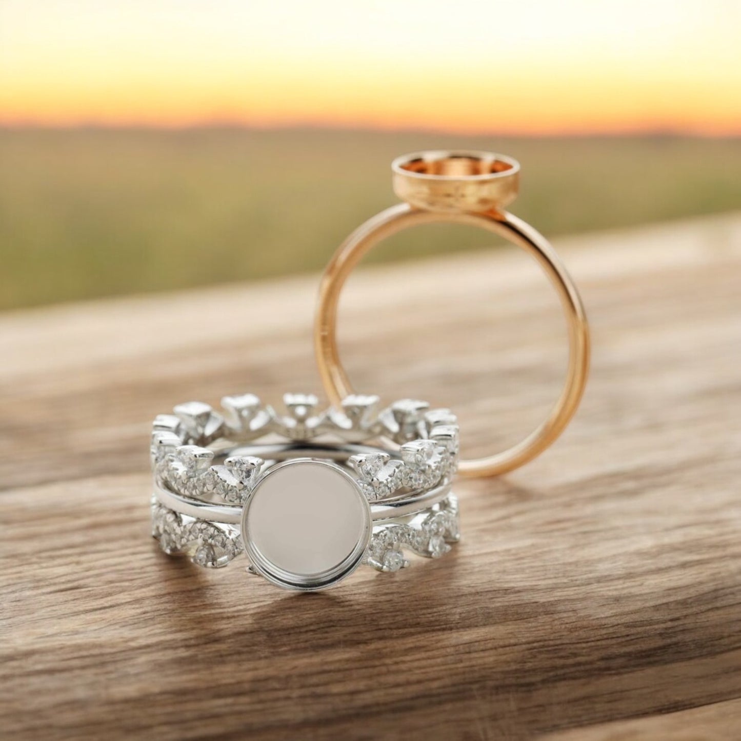 Cydell+ Double Accent Band Sterling Silver Ring