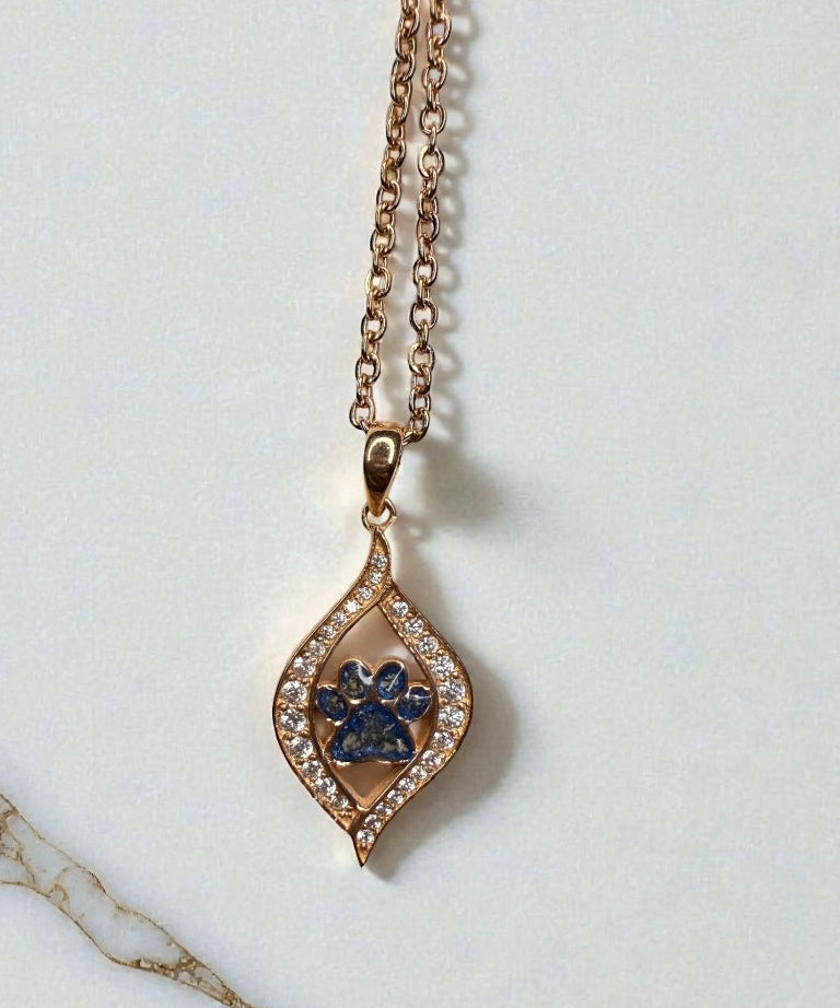 Pet Baily Paw Print Necklace