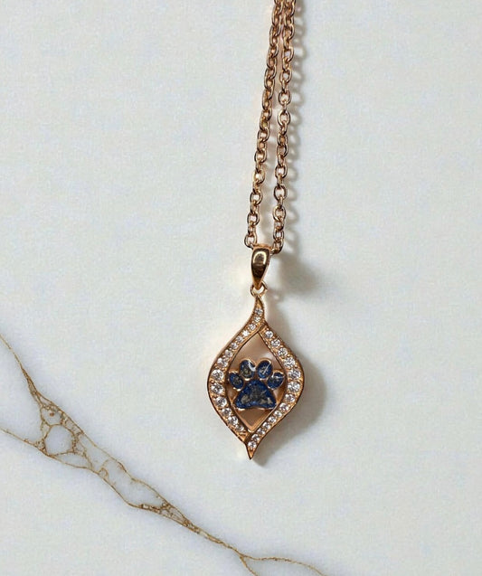 Pet Baily Paw Print Necklace