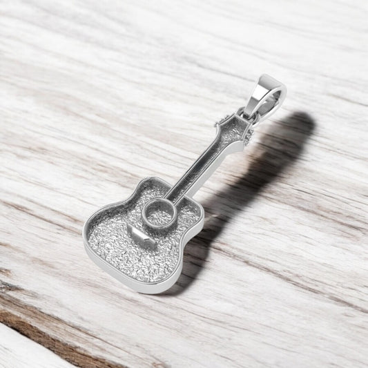 Guitar Sterling Silver Necklace