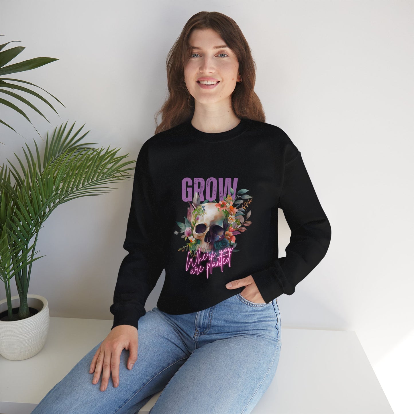 Grow Where You are Planted Heavy Blend™ Crewneck Sweatshirt