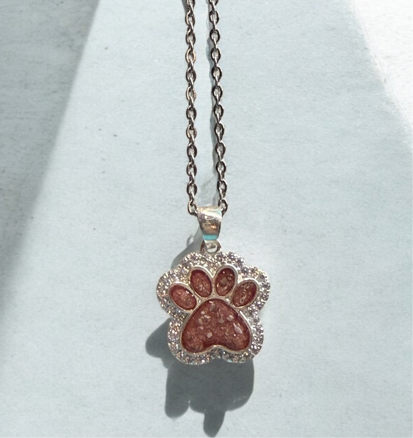 Diamond Paw Print Necklace
