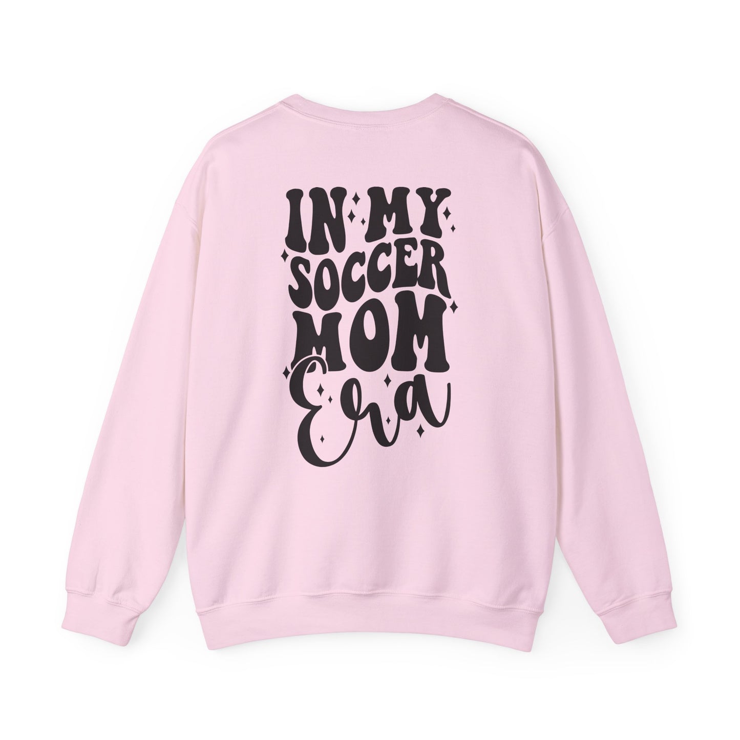 In My Soccer Mom Era Heavy Blend™ Crewneck Sweatshirt Front and Back