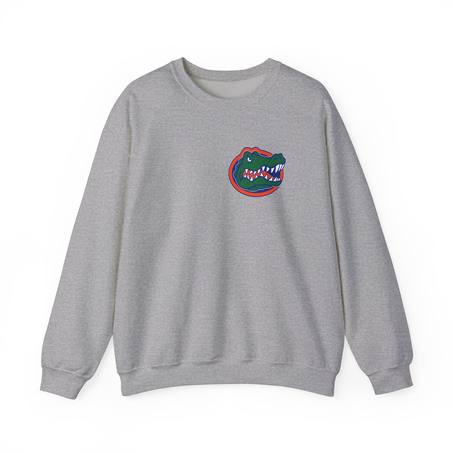 In My Gator Era Heavy Blend™ Crewneck Sweatshirt Front and Back