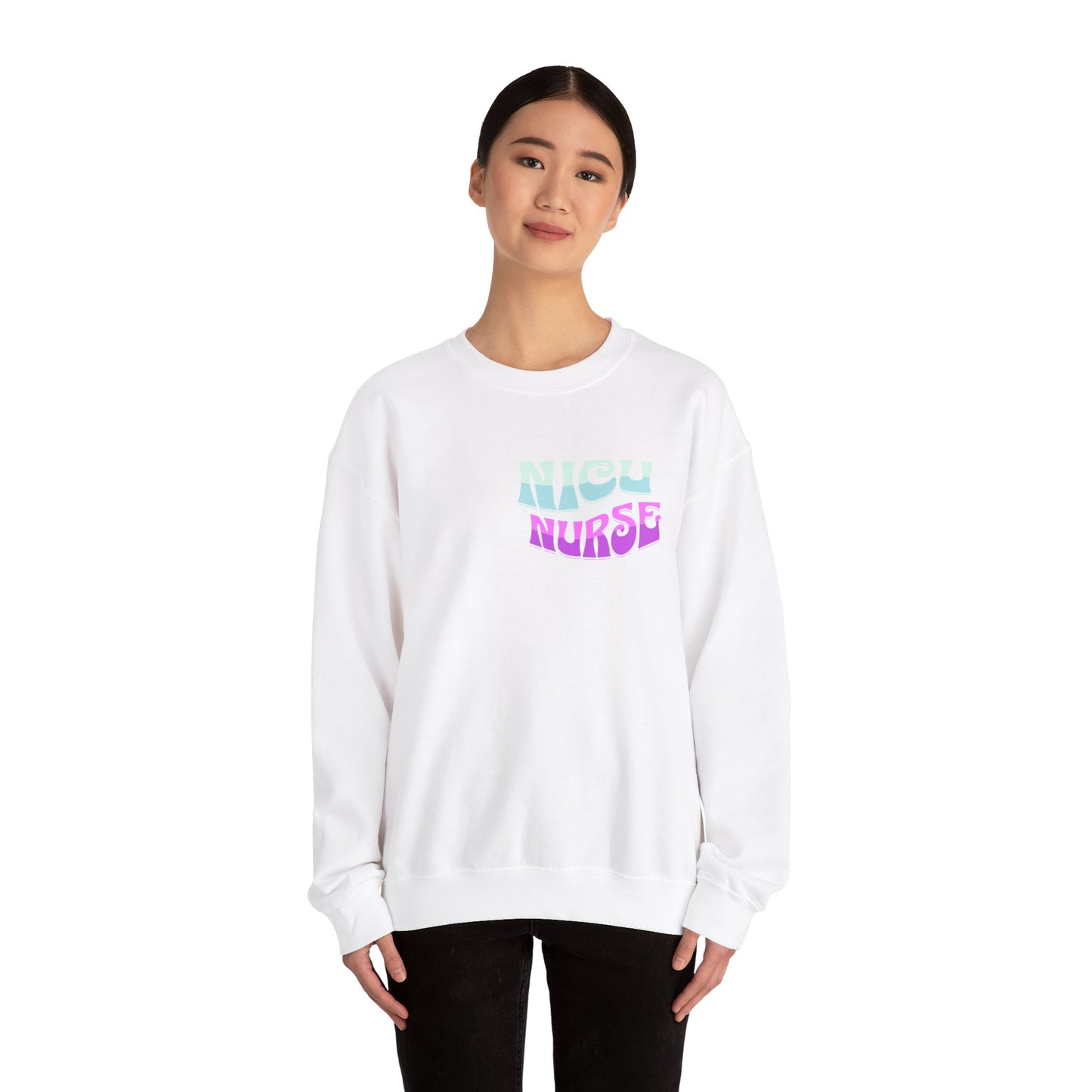 Its A Good Day NICU Nurse Heavy Blend™ Crewneck Sweatshirt Front and Back