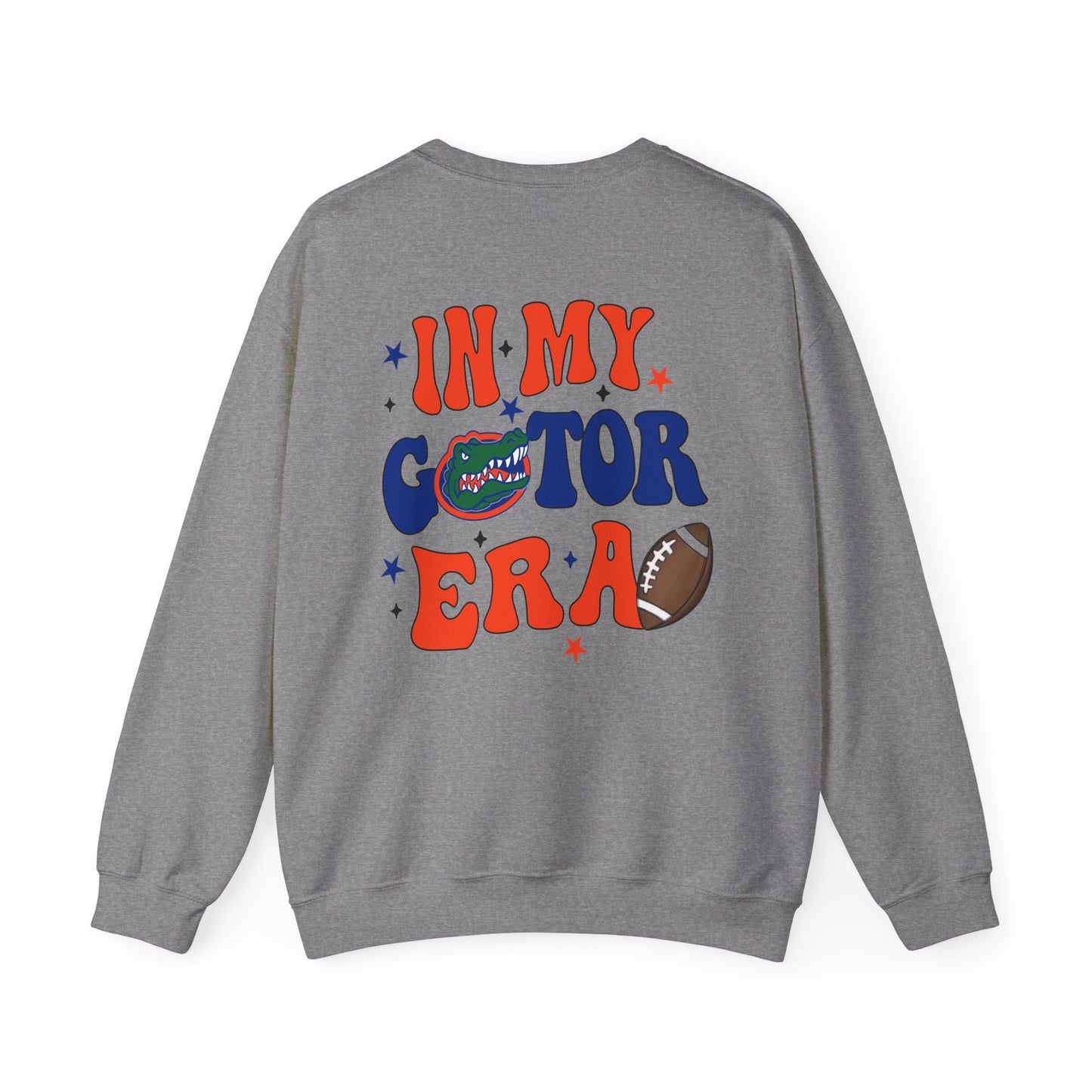 In My Gator Era Heavy Blend™ Crewneck Sweatshirt Front and Back