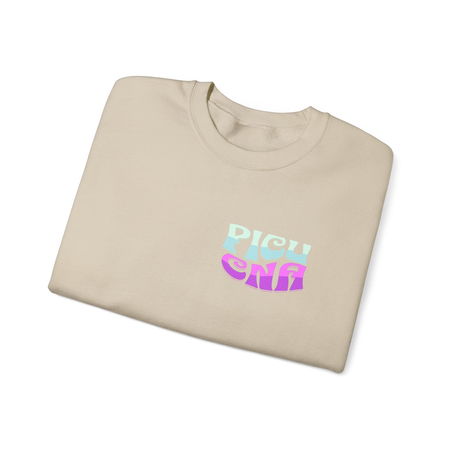 It's A Good Day PICU CNA Heavy Blend™ Crewneck Sweatshirt Front and Back