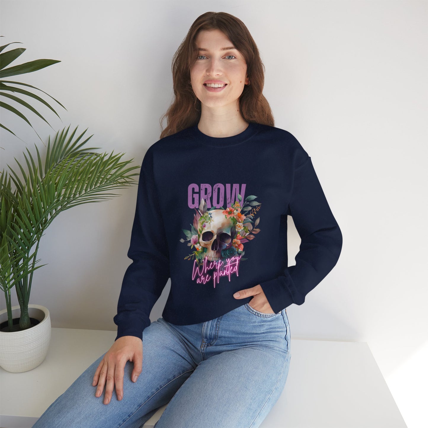 Grow Where You are Planted Heavy Blend™ Crewneck Sweatshirt