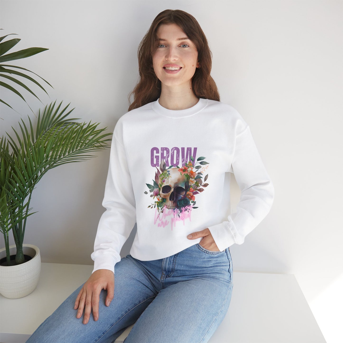 Grow Where You are Planted Heavy Blend™ Crewneck Sweatshirt