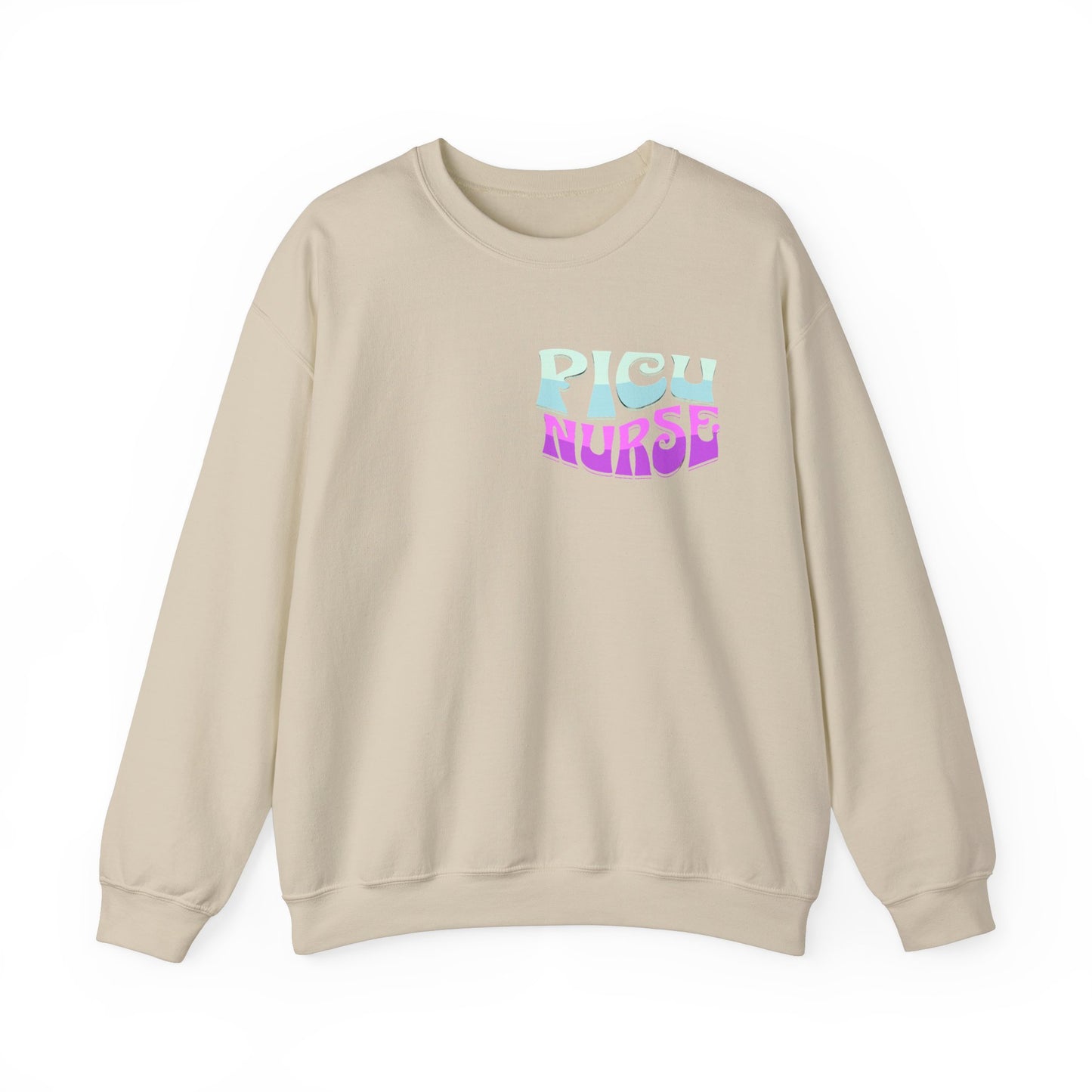 Its A Good Day PICU Nurse Heavy Blend™ Crewneck Sweatshirt Front and Back