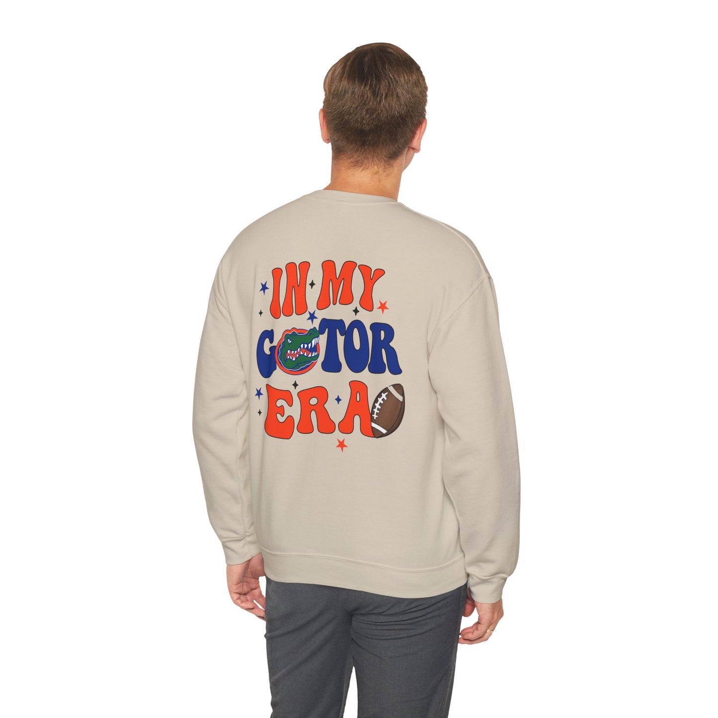 In My Gator Era Heavy Blend™ Crewneck Sweatshirt Front and Back