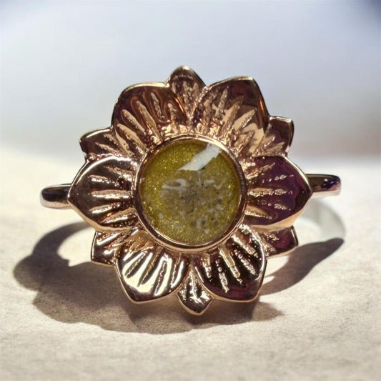 Sunflower Sterling Silver Ring