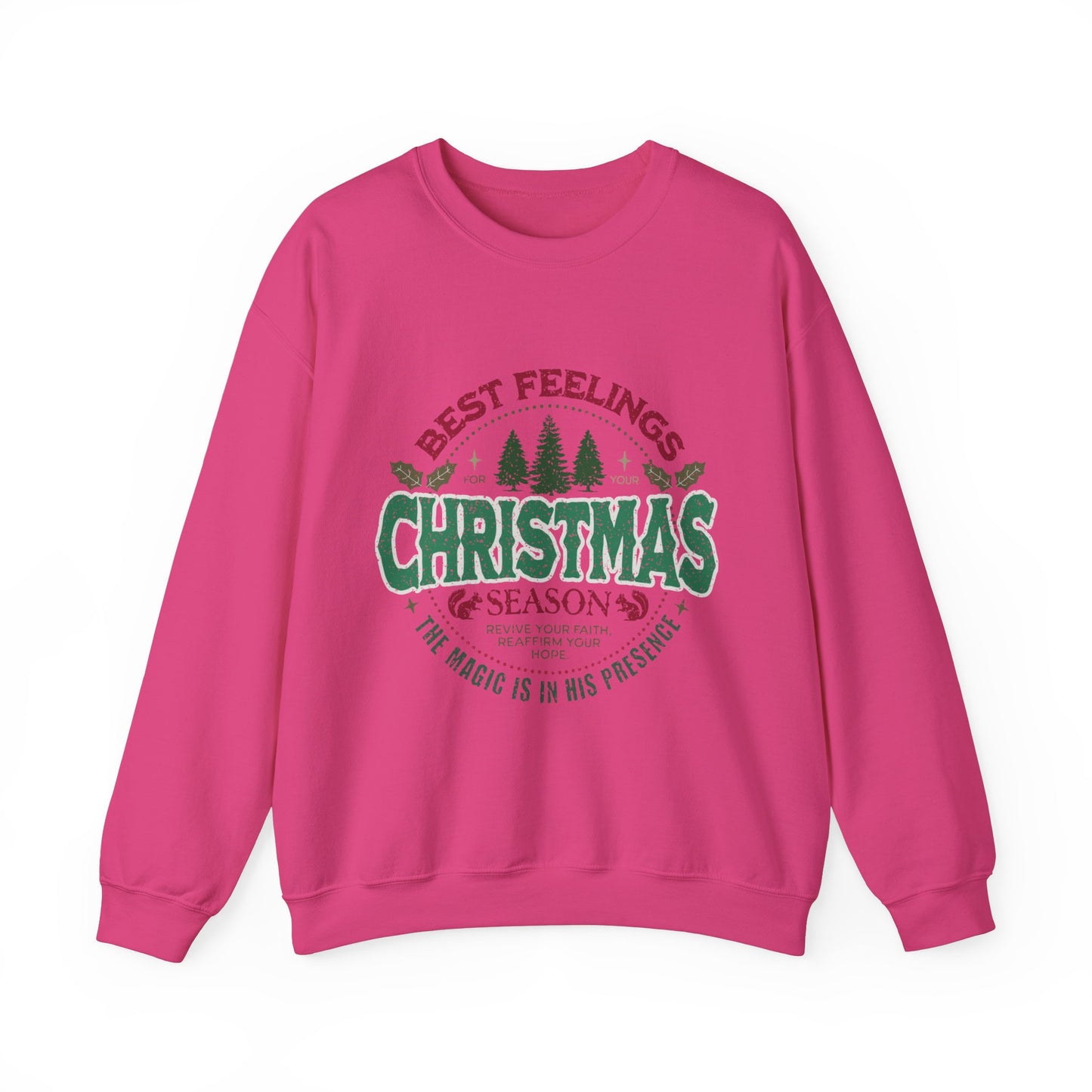 Christmas Heavy Blend™ Crewneck Sweatshirt Front and Back