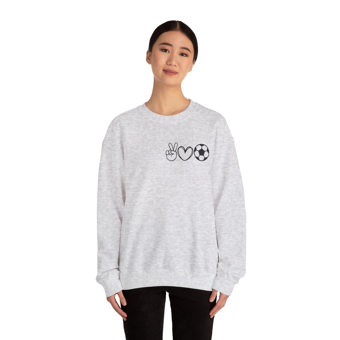 In My Soccer Mom Era Heavy Blend™ Crewneck Sweatshirt Front and Back