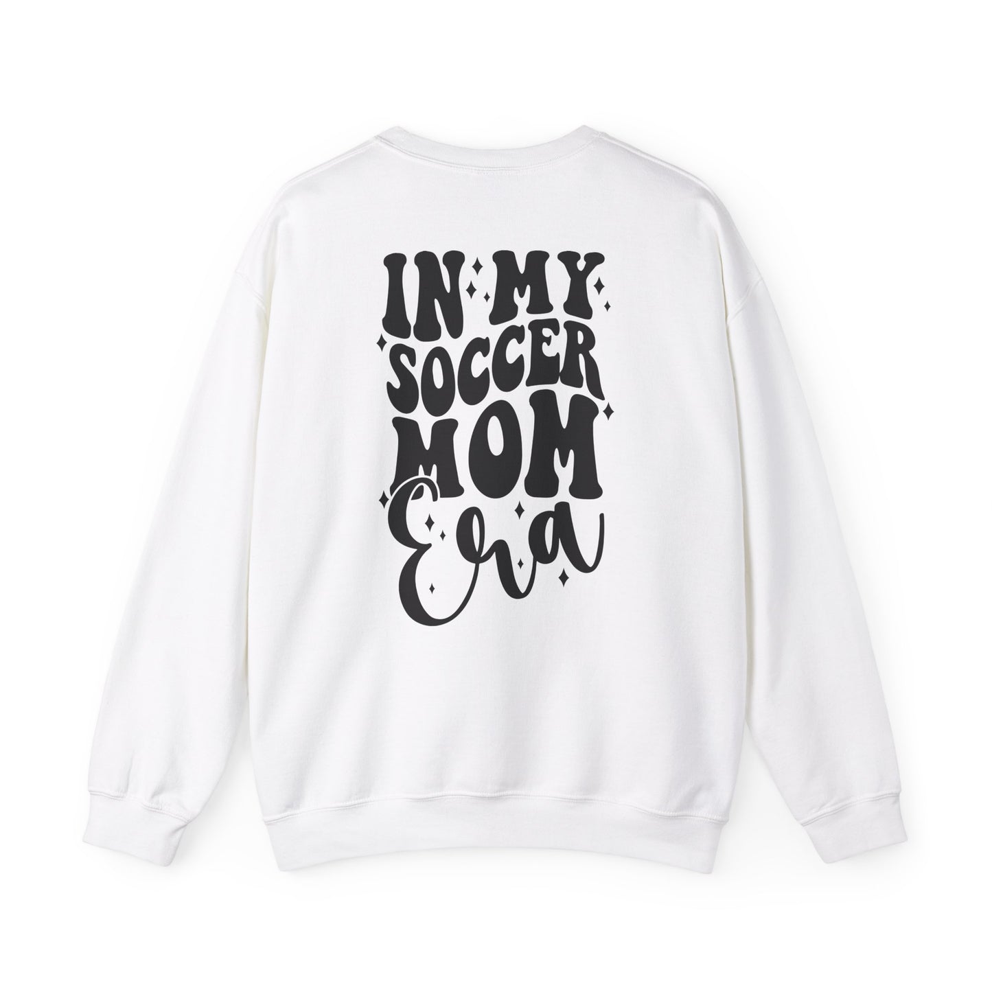 In My Soccer Mom Era Heavy Blend™ Crewneck Sweatshirt Front and Back