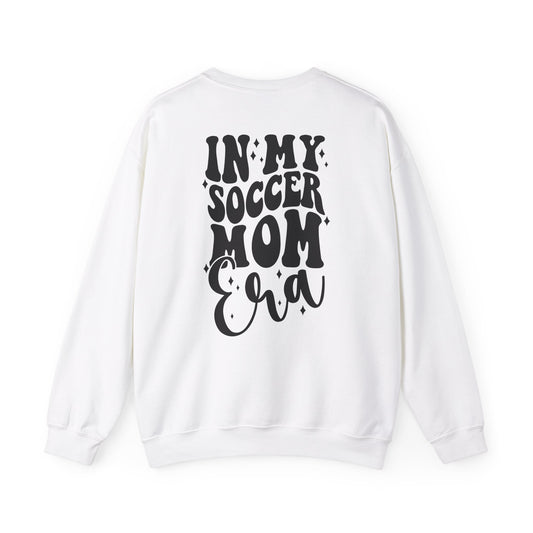 In My Soccer Mom Era Heavy Blend™ Crewneck Sweatshirt Front and Back