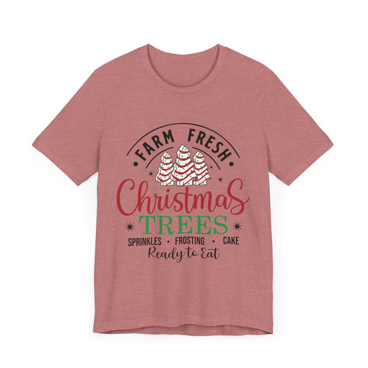 Farm Fresh Christmas Trees Jersey Short Sleeve Tee