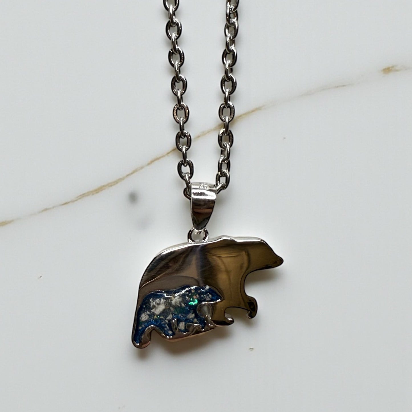 Mama Bear Sterling Silver Necklace