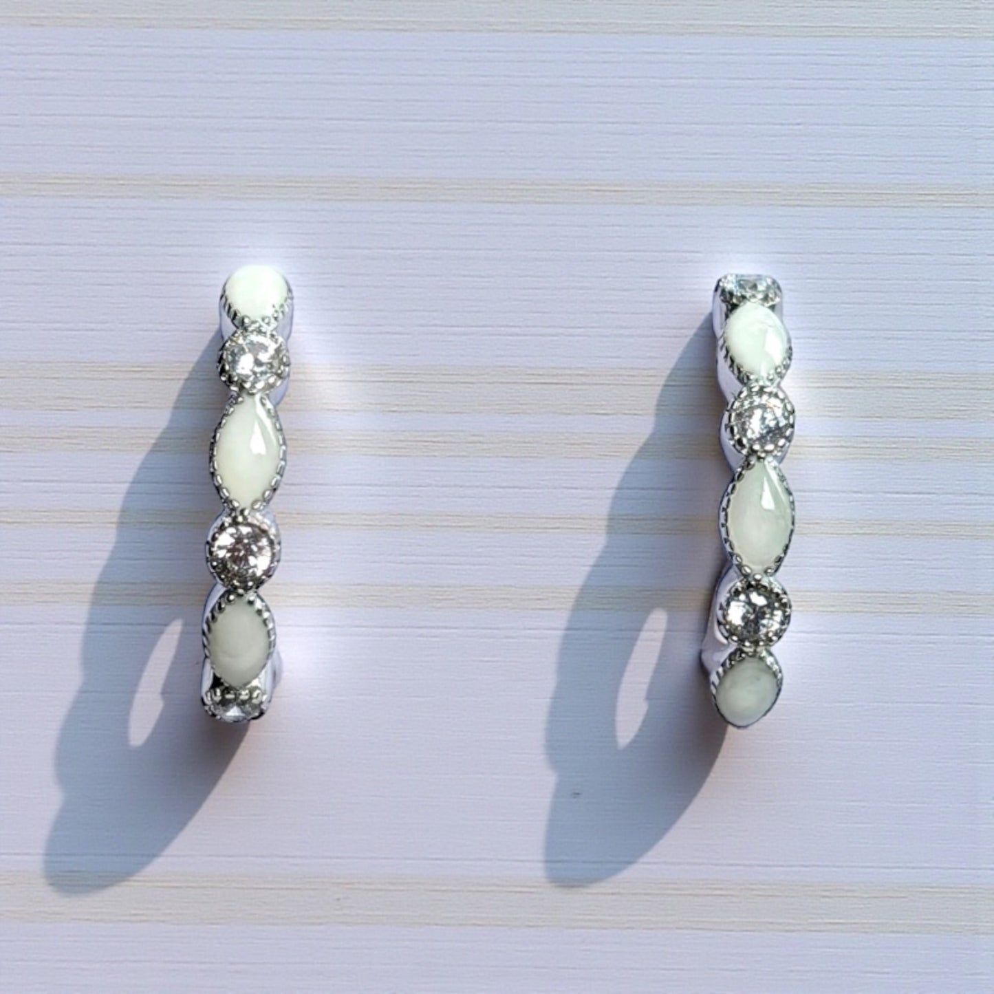 Birthstone Sterling Silver Earrings.