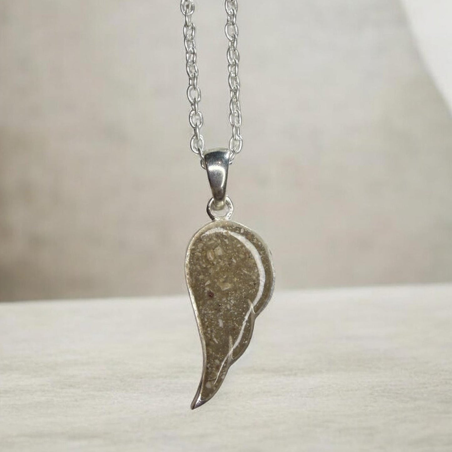 Angel Wing single Sterling Silver Necklace