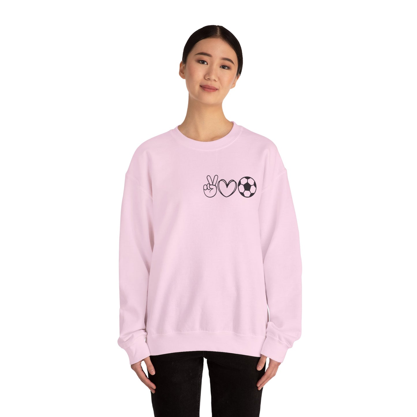 In My Soccer Mom Era Heavy Blend™ Crewneck Sweatshirt Front and Back