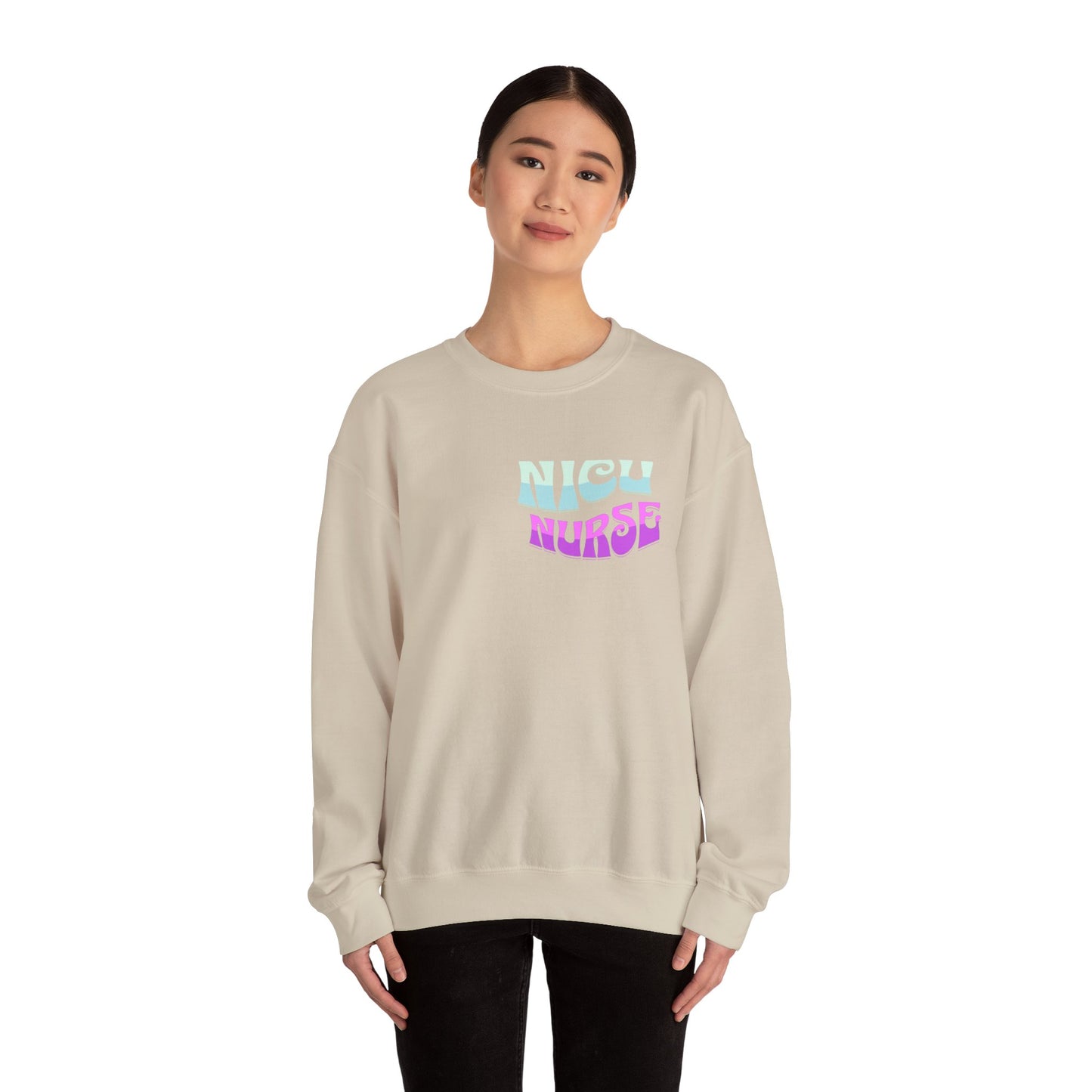 Its A Good Day NICU Nurse Heavy Blend™ Crewneck Sweatshirt Front and Back