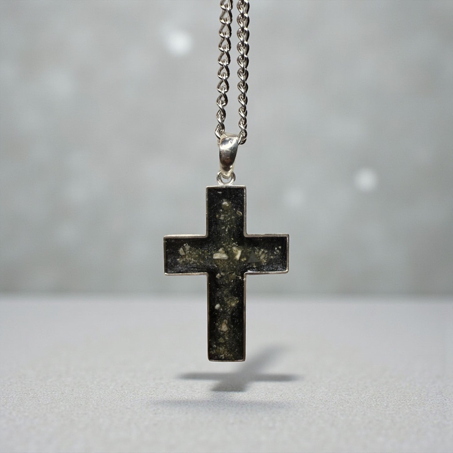 Cross Big Sterling Silver Necklace