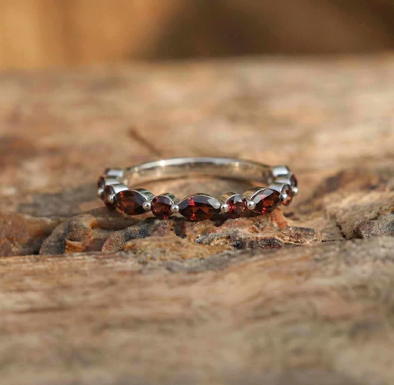Eternity Gemstone Hidden Memory Band