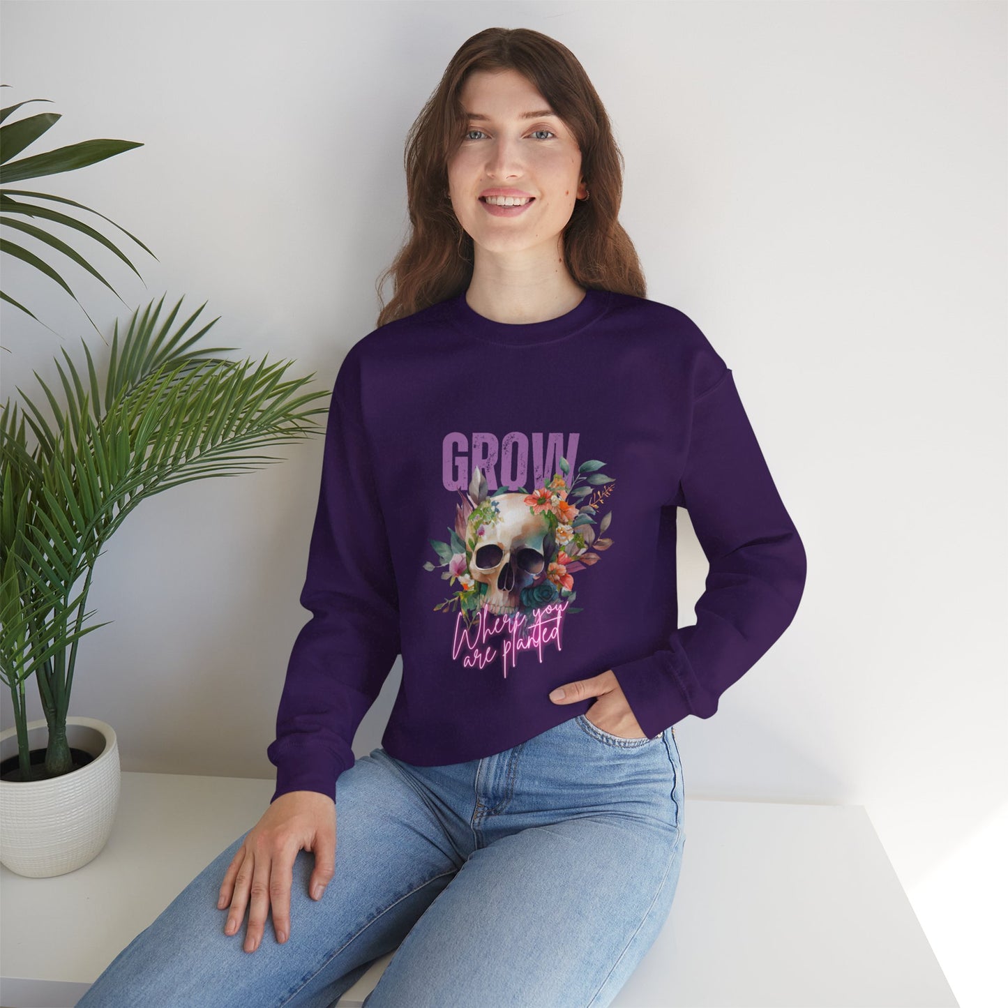 Grow Where You are Planted Heavy Blend™ Crewneck Sweatshirt